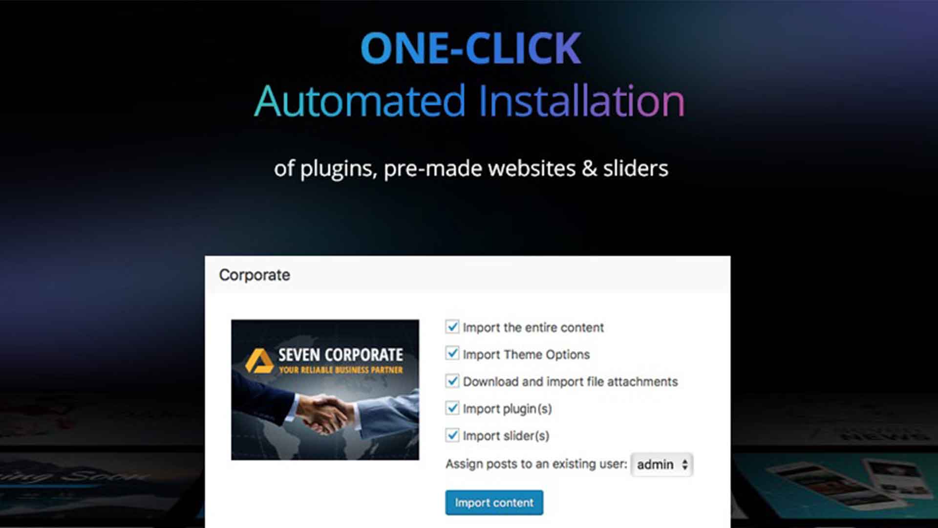One-Click-installation-The7-Wordpress-Themes-Review