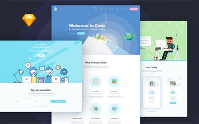 02.Cesis-Flat-Style-One-Page-Sketch-App-Template
