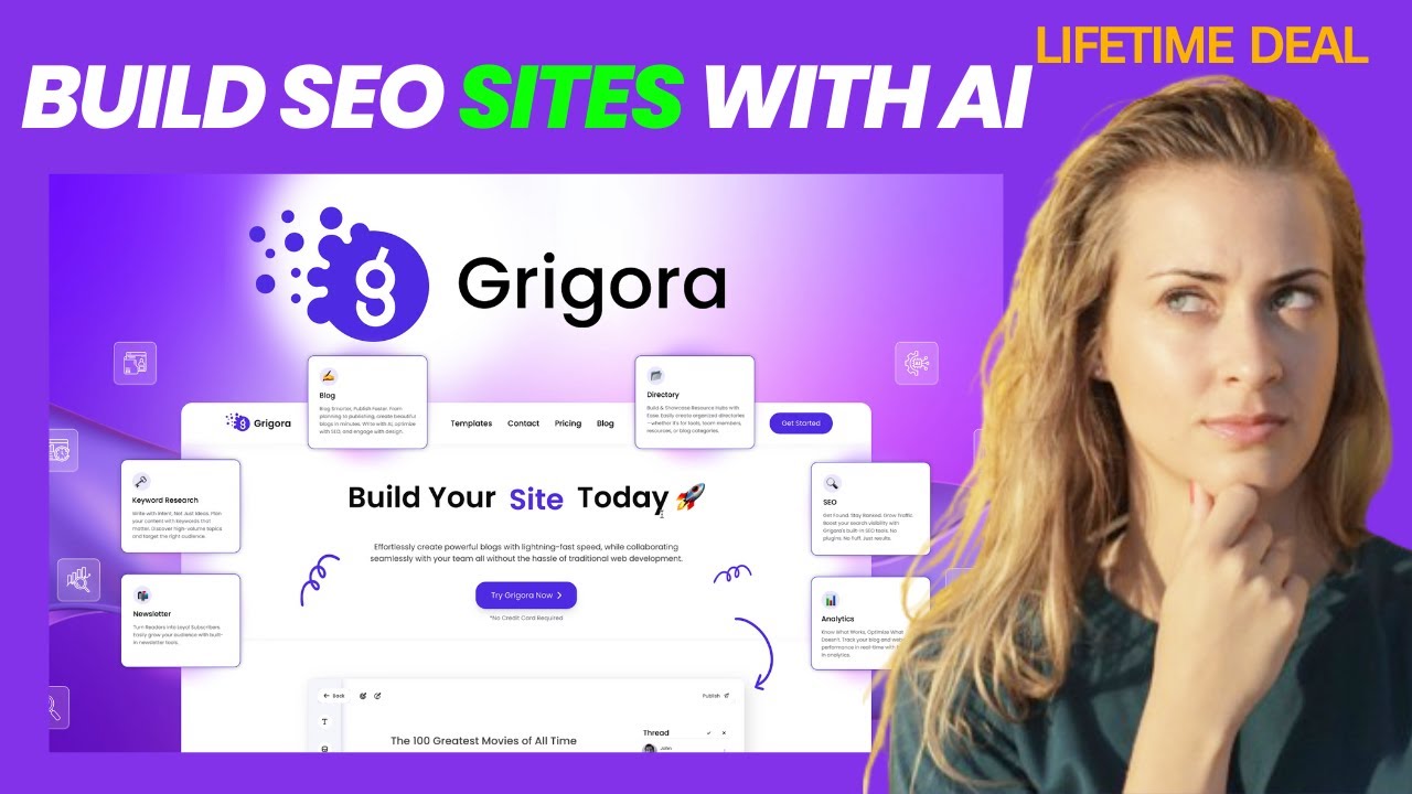 Grigora Website Builder With Analytics