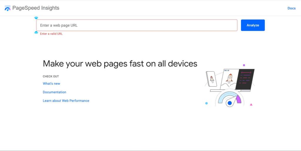 Analyze WordPress hosting performance with PageSpeed Insights